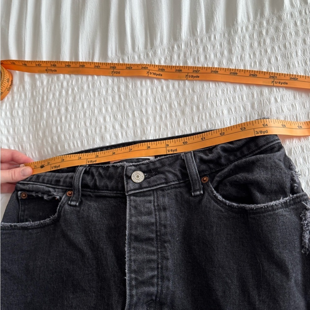 Abercrombie and fitch black “the dad” high rise curve love Jean size 28 (6) - Picture 8 of 11